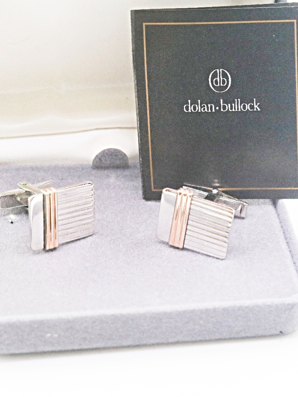 VTG DB Dolan Bullock Sterling Cufflinks 14k Overlay Cufflinks